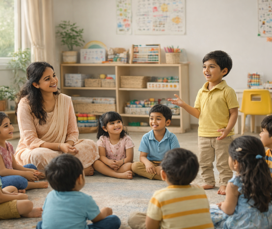 Children learning at Edujoy Preschool