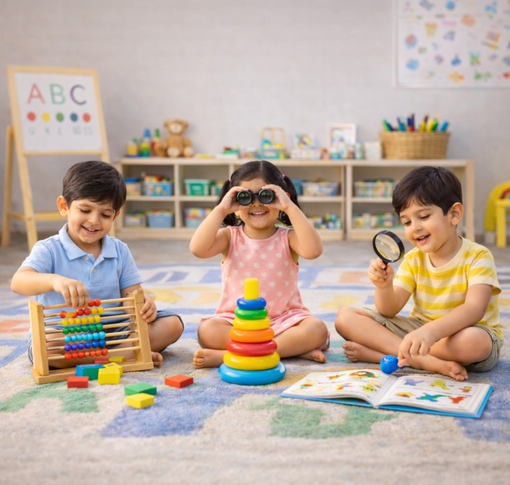 Children engaged in activities at Edujoy